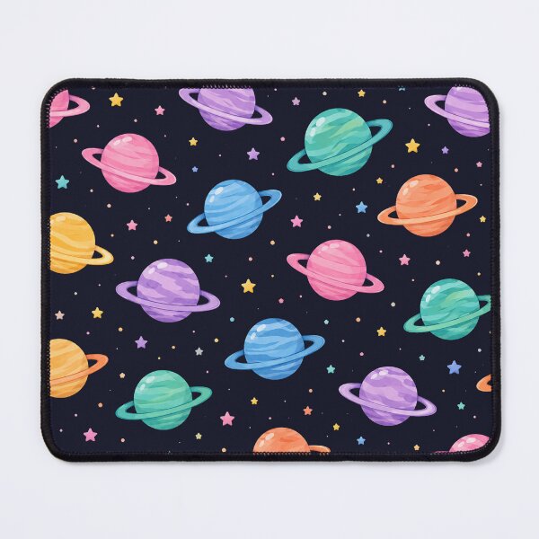 Item preview, Vibrant Pastel Planets Space Seamless Pattern designed and sold by Seculinator.