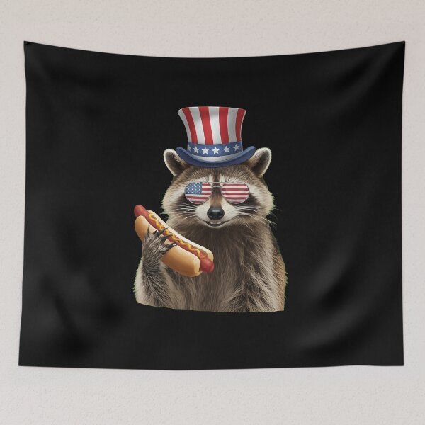 Item preview, Feral But Free Patriotic Racoon 4th Of July Yout Classic designed and sold by StranHabesre51.