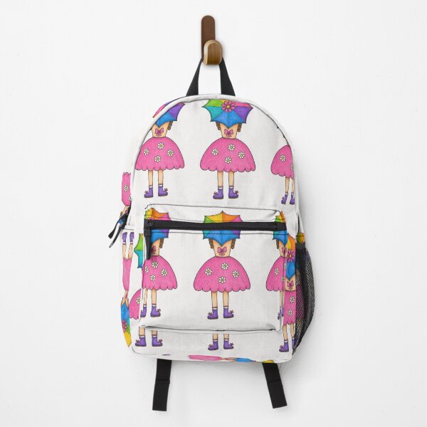 Item preview, Cute girl with rainbow umbrella designed and sold by Art of heart lab.