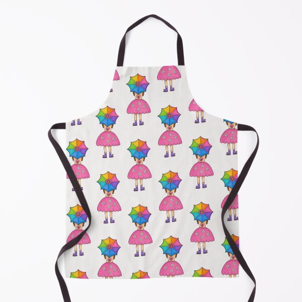Item preview, Cute girl with rainbow umbrella designed and sold by Art of heart lab.