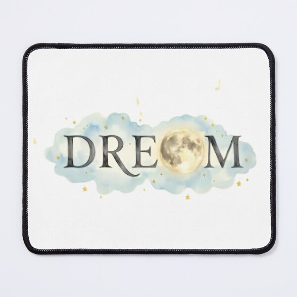 Item preview, DREAM Cloud Moon Typography Watercolor Soft Celestial Wall Art designed and sold by Presshue.