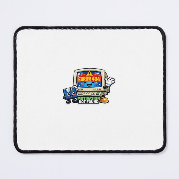 Item preview, Error 404 Motivation Not Found Retro Computer Sticker designed and sold by Cosmos Creative Studios.