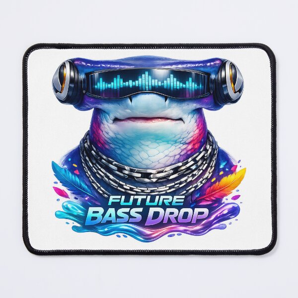 Item preview, Future Bass Drop Hammerhead Shark DJ Visor designed and sold by ZenRave Designs.