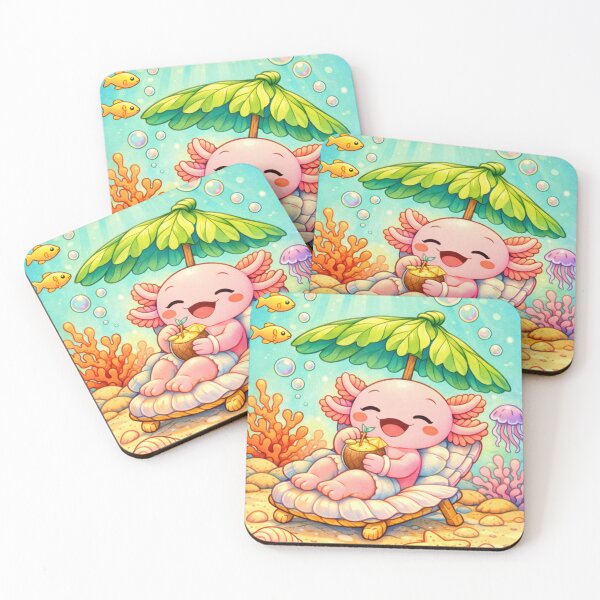 Item preview, Axolotl Vacation Vibes - Underwater Relaxation designed and sold by ImagineNature.
