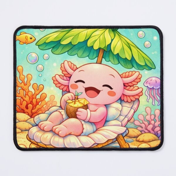 Item preview, Axolotl Vacation Vibes - Underwater Relaxation designed and sold by ImagineNature.