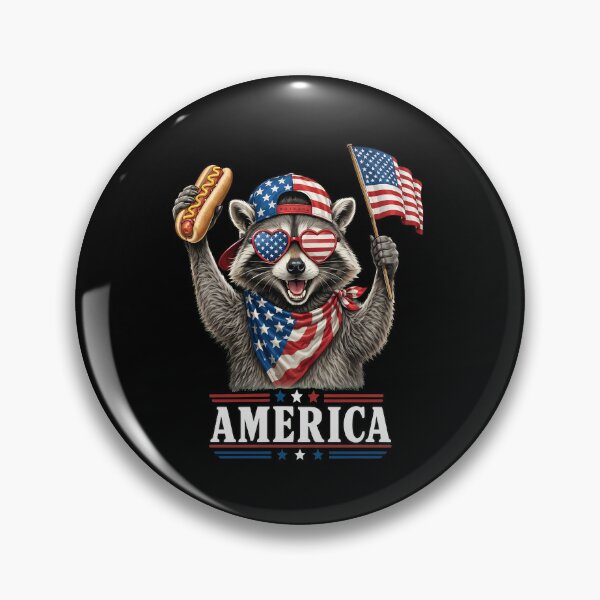 Item preview, Patriotic Raccoon BBQ Hot Dog USA Graphic designed and sold by StranHabesre51.