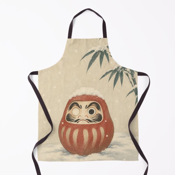 Item preview, Daruma in Snow Art Print – Vintage Japanese Woodblock Style Winter in Edo No. 5 designed and sold by Planthem.