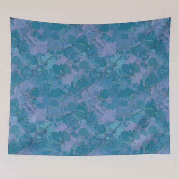 Item preview, Turquoise & Lavender Abstract Marble Pattern – Fluid Ink Art Design for Home Decor & Accessories designed and sold by Goca Shop.