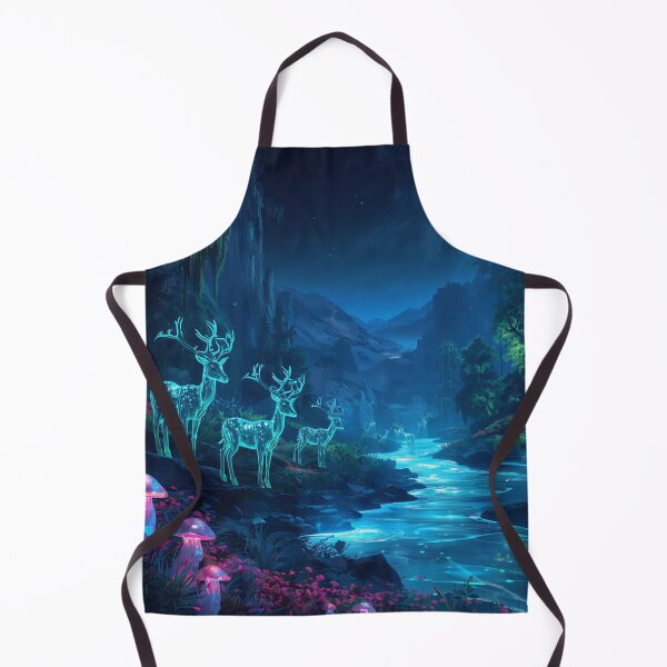 Item preview, Bioluminescent Moonstalker Herd Alien Fantasy Landscape designed and sold by Luminous Wilds.