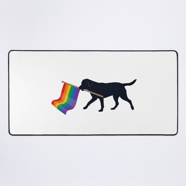 Item preview, Pride Dog Carrying Rainbow Flag – Love, Equality and Acceptance Colorful Dog Design designed and sold by Trendesigne.