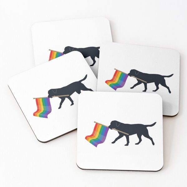 Item preview, Pride Dog Carrying Rainbow Flag – Love, Equality and Acceptance Colorful Dog Design designed and sold by Trendesigne.