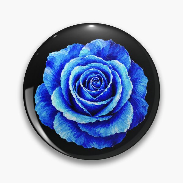 Item preview, Electric Blue Rose Acrylic Painting | Vibrant Botanical Flower Art designed and sold by ColorSplash123.