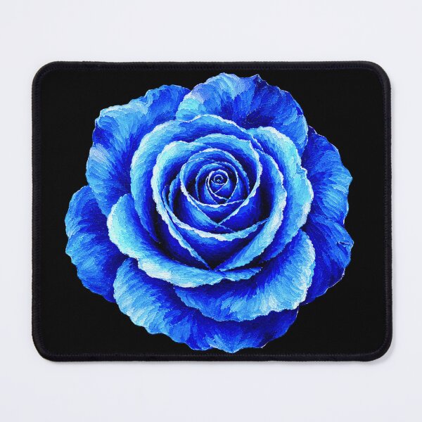 Item preview, Electric Blue Rose Acrylic Painting | Vibrant Botanical Flower Art designed and sold by ColorSplash123.