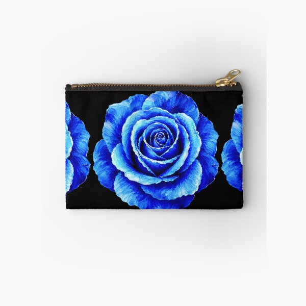 Item preview, Electric Blue Rose Acrylic Painting | Vibrant Botanical Flower Art designed and sold by ColorSplash123.