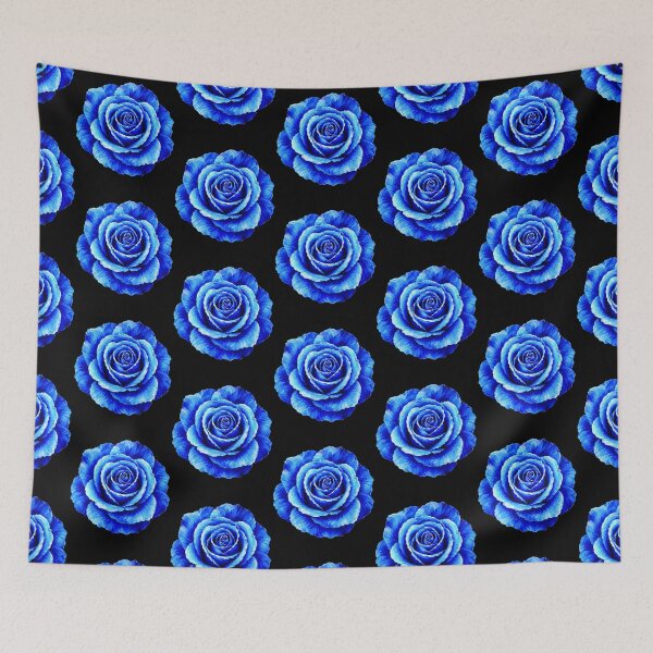 Item preview, Electric Blue Rose Acrylic Painting | Vibrant Botanical Flower Art designed and sold by ColorSplash123.