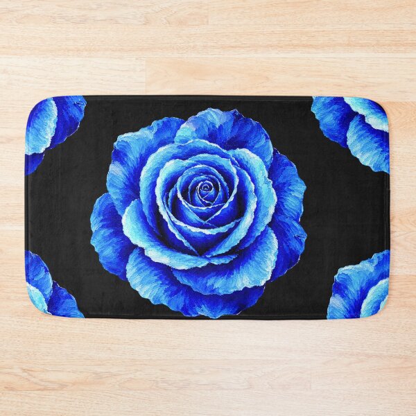 Item preview, Electric Blue Rose Acrylic Painting | Vibrant Botanical Flower Art designed and sold by ColorSplash123.