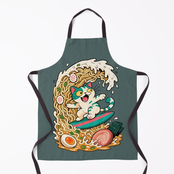 Item preview, Cat Surfing Ramen Wave designed and sold by BrambleBox.