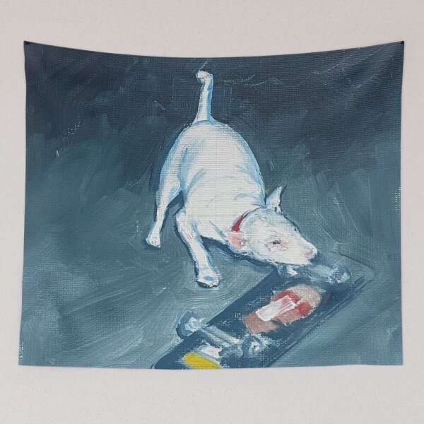 Item preview, white dog designed and sold by 聂丑Nie.