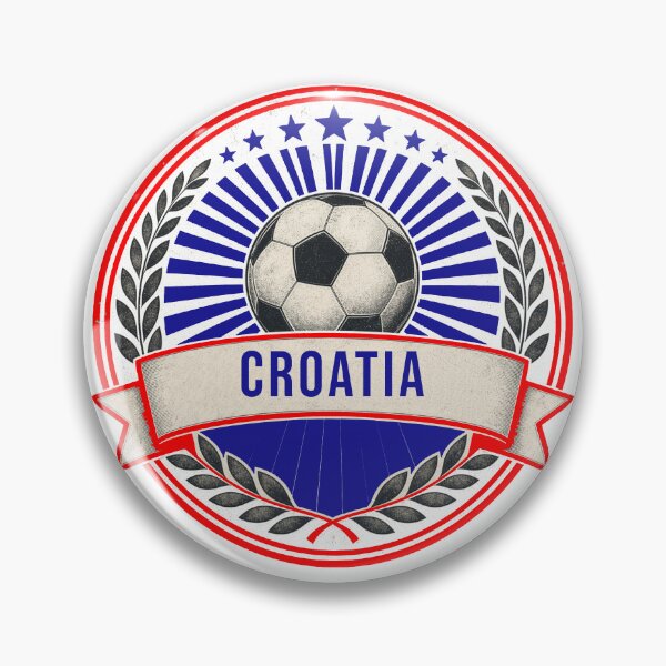 Item preview, Croatia Vintage Soccer Crest — Retro Croatian Football Badge Fan Emblem designed and sold by icemanphotos.