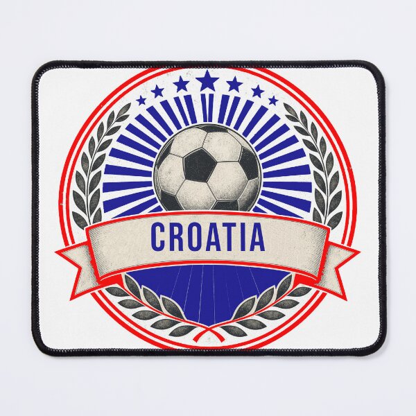 Item preview, Croatia Vintage Soccer Crest — Retro Croatian Football Badge Fan Emblem designed and sold by icemanphotos.