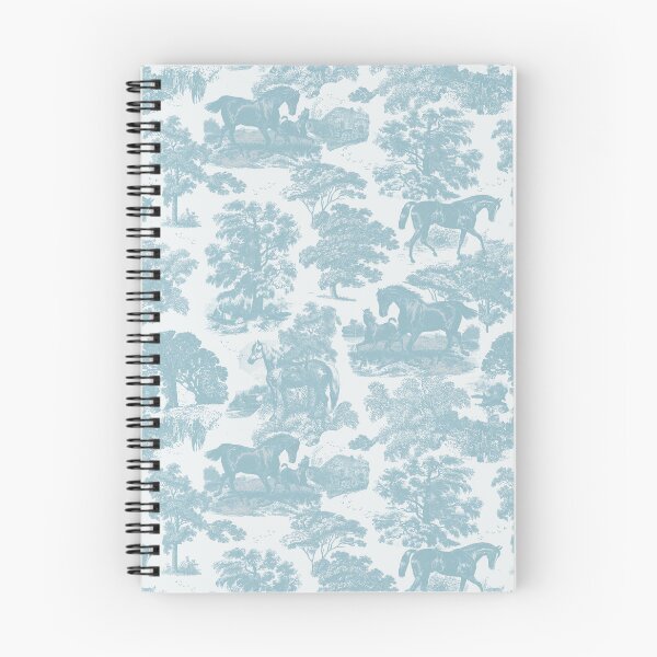 Item preview, Elegant Vintage Pale Blue Horse Toile Pattern designed and sold by tanjica.