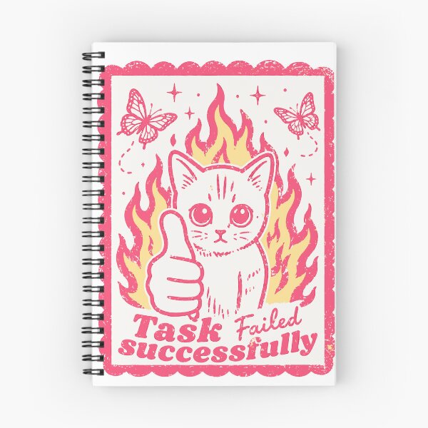 Item preview, Task Failed Successfully Cat- pink designed and sold by vitag.