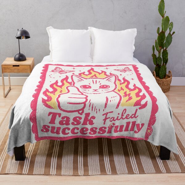 Item preview, Task Failed Successfully Cat- pink designed and sold by vitag.