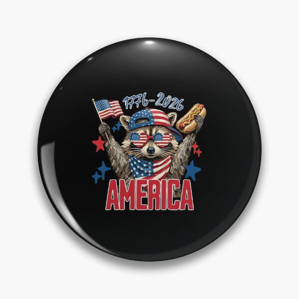 Item preview, Patriotic Raccoon Holding Hotdog 1776-2026 designed and sold by StranHabesre51.