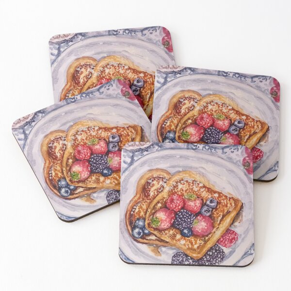 Item preview, Berry Sweet Morning – French Toast Watercolor Art designed and sold by happiartworks .