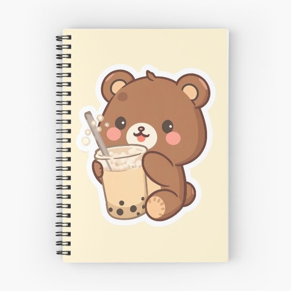 Item preview, Cute Teddy Bear Drinking Boba designed and sold by UnRealS.