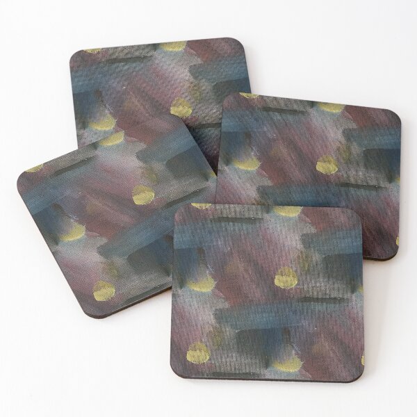 Item preview, Painterly Night Abstract in Maroon and Blue designed and sold by Artistestella.