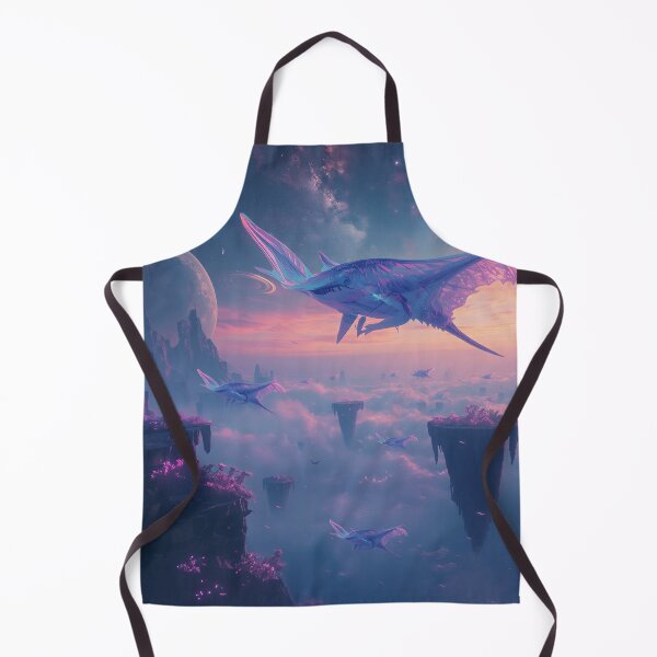 Item preview, Glowing Skyray Migration Fantasy Alien Landscape designed and sold by Luminous Wilds.