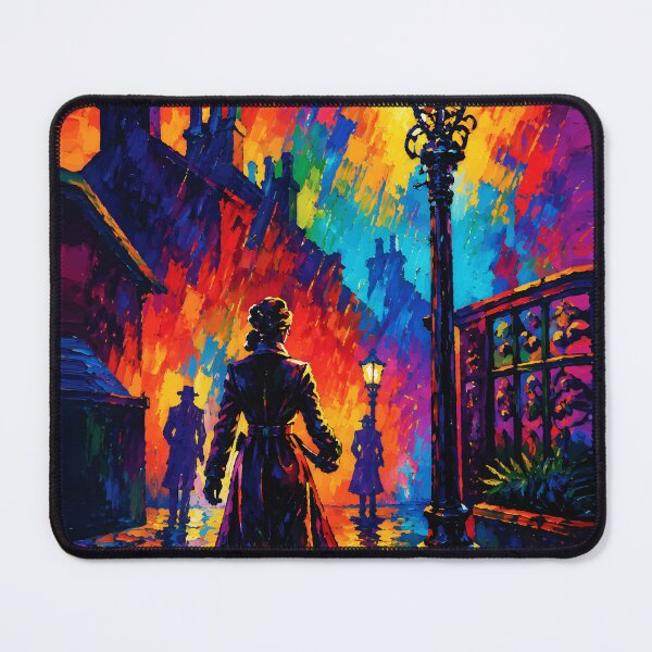 Item preview, Rainy Evening Stroll Under Streetlamp Glow designed and sold by RamyGallery.