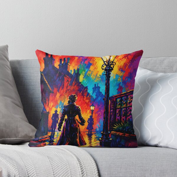 Item preview, Rainy Evening Stroll Under Streetlamp Glow designed and sold by RamyGallery.