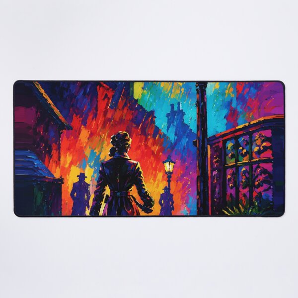 Item preview, Rainy Evening Stroll Under Streetlamp Glow designed and sold by RamyGallery.