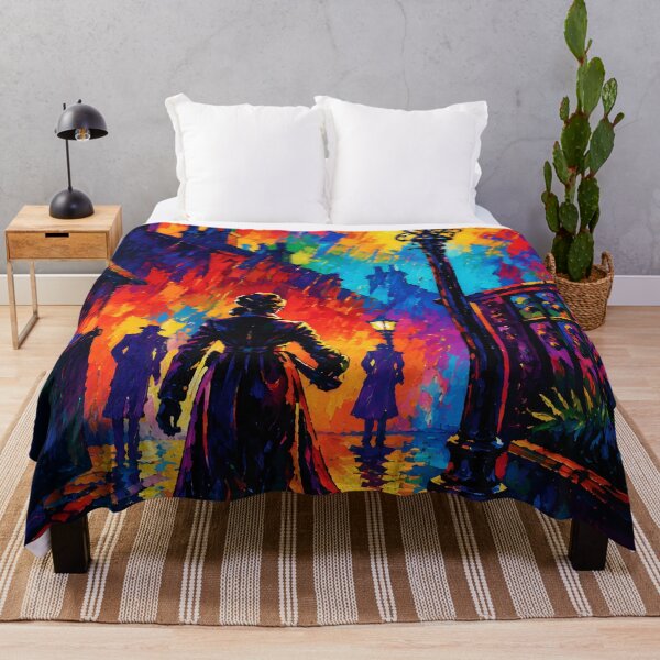 Item preview, Rainy Evening Stroll Under Streetlamp Glow designed and sold by RamyGallery.