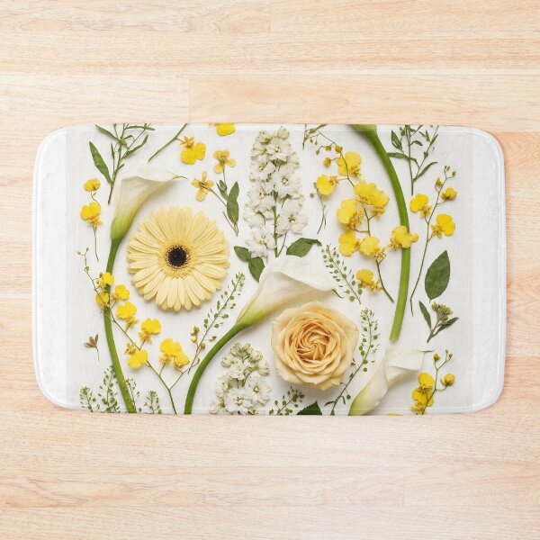 Item preview, Muted Yellow Cottagecore Flower Collage designed and sold by HornbillDesign.