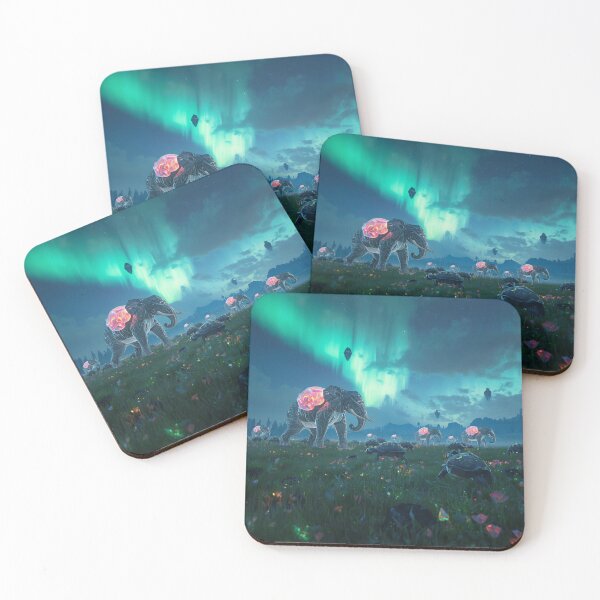 Item preview, Crystalback Giants Aurora Alien Fantasy Landscape designed and sold by Luminous Wilds.