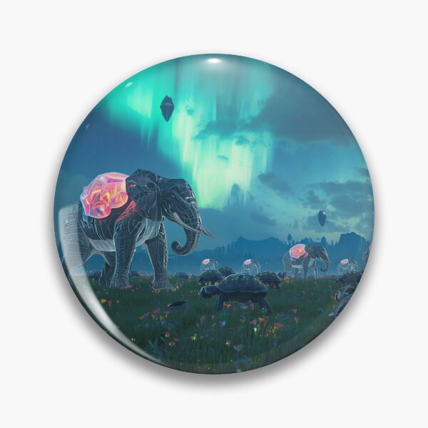 Item preview, Crystalback Giants Aurora Alien Fantasy Landscape designed and sold by Luminous Wilds.