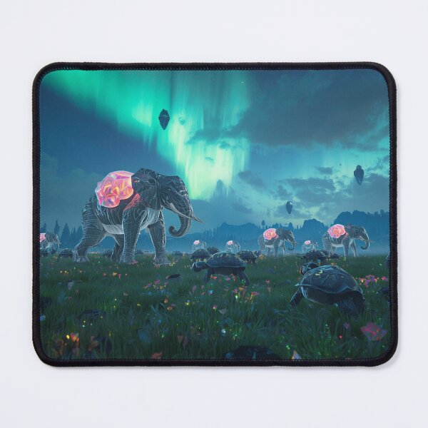 Item preview, Crystalback Giants Aurora Alien Fantasy Landscape designed and sold by Luminous Wilds.