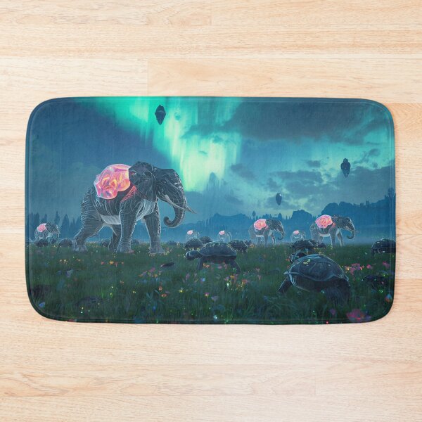 Item preview, Crystalback Giants Aurora Alien Fantasy Landscape designed and sold by Luminous Wilds.