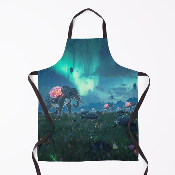 Item preview, Crystalback Giants Aurora Alien Fantasy Landscape designed and sold by Luminous Wilds.