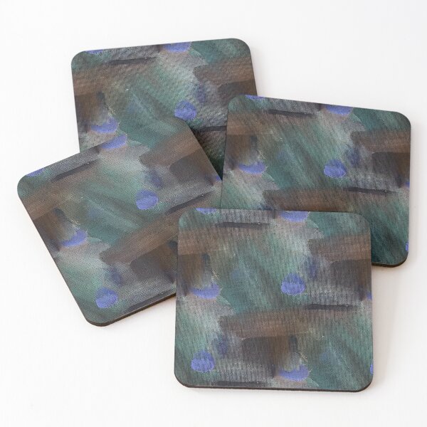Item preview, Painterly Night Abstract in Brown Teal and Blue designed and sold by Artistestella.