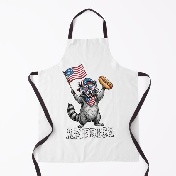 Item preview, Patriotic Raccoon Waving Flag & Eating Food designed and sold by StranHabesre51.