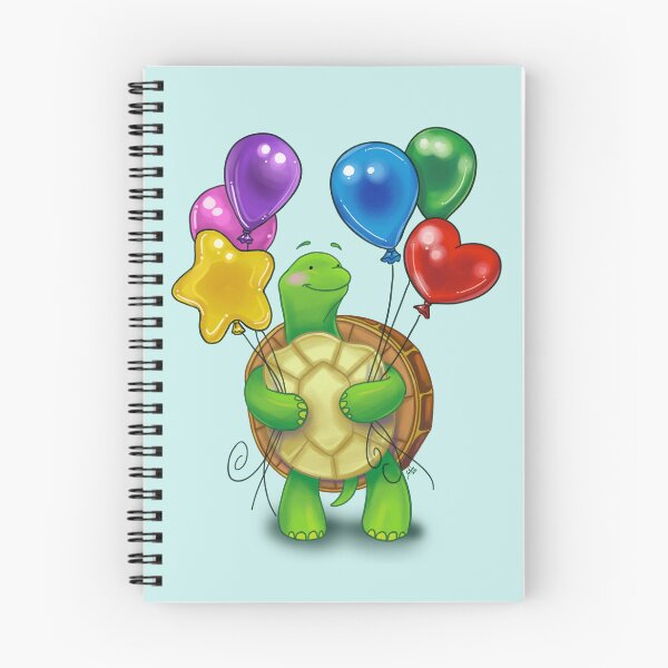 Item preview, A turtle holding colorful balloons designed and sold by Konopikyu.