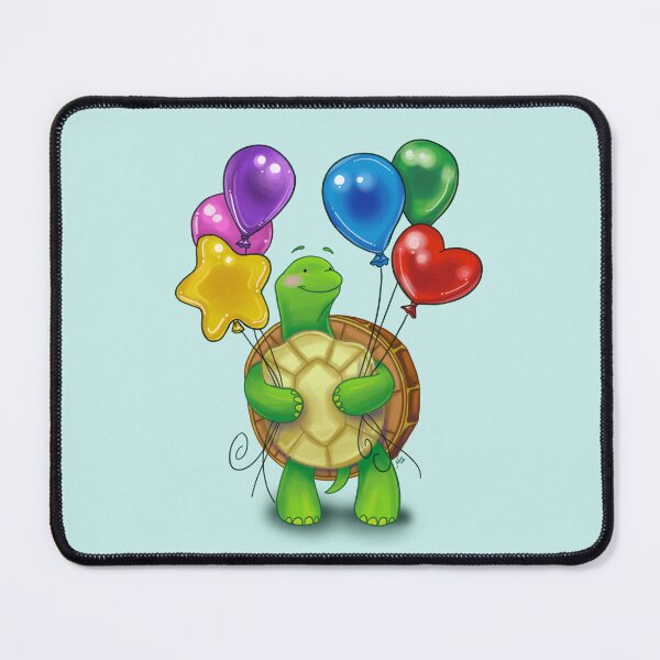 Item preview, A turtle holding colorful balloons designed and sold by Konopikyu.
