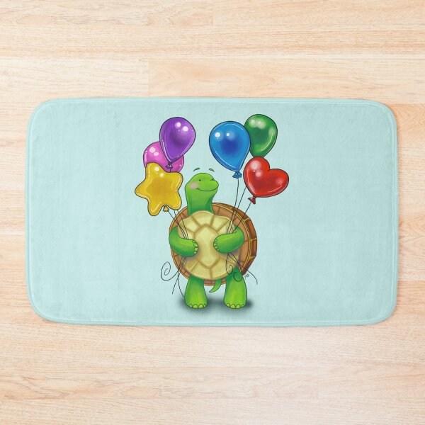 Item preview, A turtle holding colorful balloons designed and sold by Konopikyu.