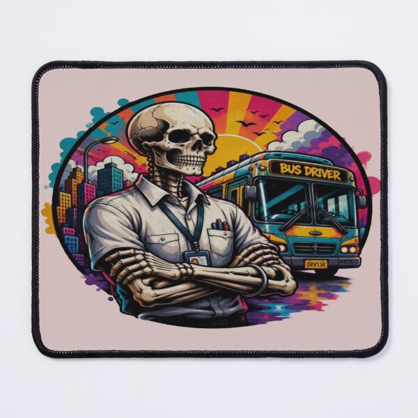 Item preview, Skeleton Bus Driver – Funny Gothic Transit Worker Skull Art designed and sold by RAYBIL.