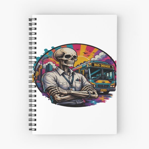 Item preview, Skeleton Bus Driver – Funny Gothic Transit Worker Skull Art designed and sold by RAYBIL.