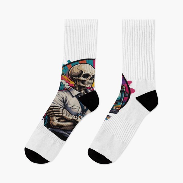 Item preview, Skeleton Bus Driver – Funny Gothic Transit Worker Skull Art designed and sold by RAYBIL.